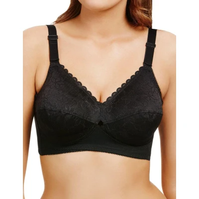 Image of Pretty Polly Women&#039;s Classic Full Cup Bra Coverage, Opaque, Black (Black), 34E
