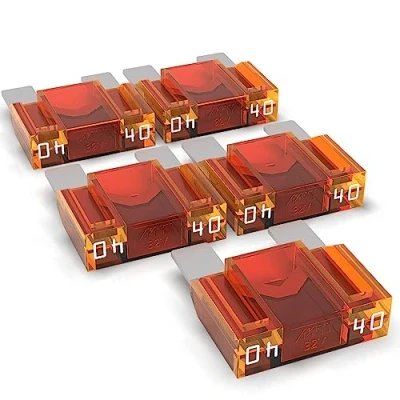 Image of AUPROTEC MAXI Blade Fuses 20 80 amps Plug in Fuse Spade choice: 40A Ampere orange, 5 pcs