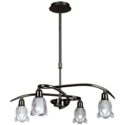Image of Amel Telescopic Convertible To Semi Flush 4 Light L1/SGU10, Black Chrome