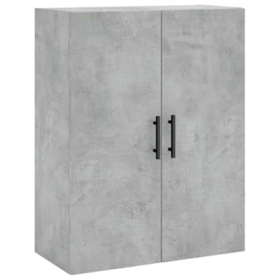 Image of vidaXL Wall Mounted Cabinet in Concrete Grey Spacious Storage Versatile Design Ideal for Living Room, Bedroom, Study Made of Moisture Resistant Engineered Wood