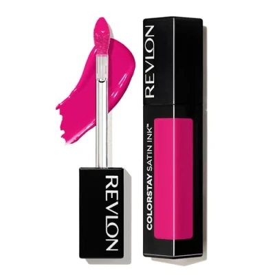 Image of Revlon ColorStay Satin Ink Liquid Lipstick, Longwear Rich Lip Colors, Formulated with Black Currant Seed Oil, 012 Seal the Deal .