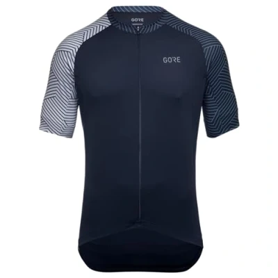 Image of GORE WEAR Men&#039;s Cycling Short Sleeve Jersey, C5, Orbit Blue/White, M