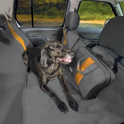 Image of Kurgo Wander Hammock Cover, Dog Car Seat Protector, Durable Scratch Resistant Material, Waterproof, Charcoal Grey