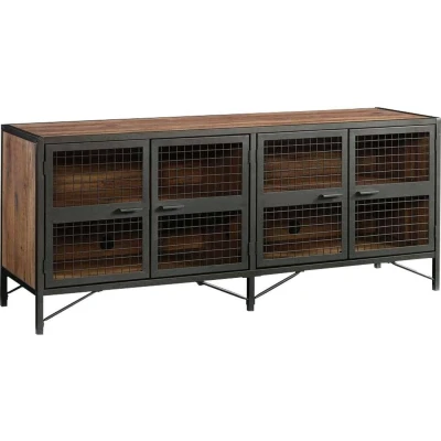 Image of TEKNIK Boulevard Cafe 1780 mm TV Stand Vintage Oak &amp; Black, Black,Brown