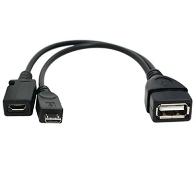 Image of USB OTG Cable for Firesticks 4K/4K Max/Cube/lite/2nd Gen. Universal Micro Power Enabled Adapter Android Devices Samsung, LG, HTC, 6 Inch