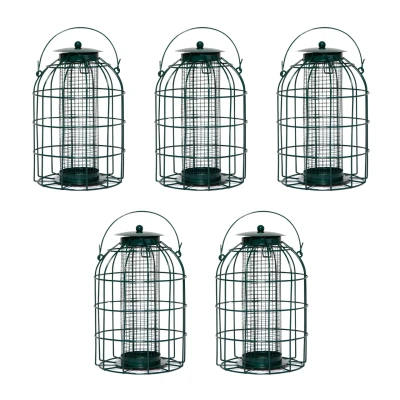 Image of Pack of 5 Wild Bird Hanging Nut Feeder with Squirrel Guard