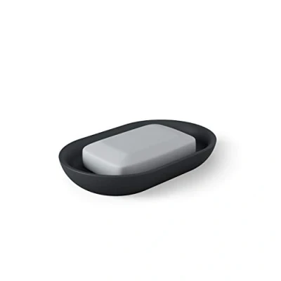 Image of Umbra Soap Dish, Black,,13.8 x 8.7 2.5 cm