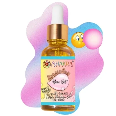 Image of Yoni Oil Bubblegum 30ml Body Massage Oil: Balanced pH, Fresh Smell, Non Sticky, Moisturising, Plumping &amp; Soothing for Skin. Vegan, Organic.