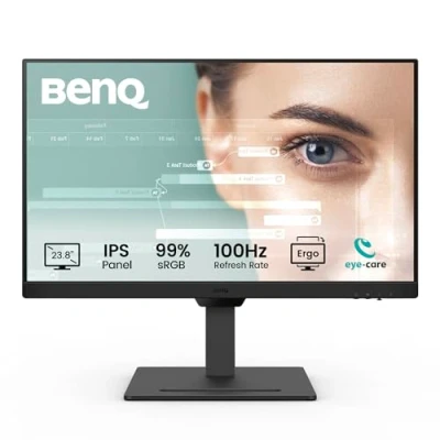 Image of BenQ GW2490T 23.8 IPS 1080p Home Office Monitor, FHD, 100Hz, Ergo design, high refresh rate, 99% sRGB, VESA MediaSync, B.I, Flicker Free, Low Blue Light, ePaper, Coding mode, TÜV Rheinland Certified