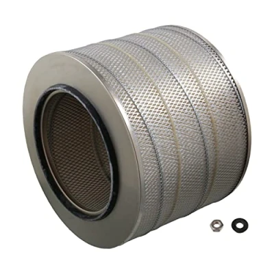 Image of 0030949104, A0030949104 Air Filter FEBI BILSTEIN 26415 317mm 420mm Insert with nuts, gasket/seal MERCEDES BENZ: ACTROS