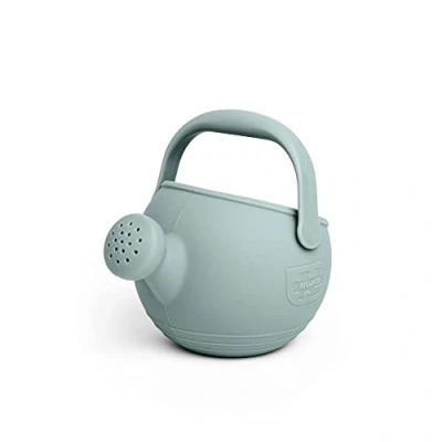 Image of Bigjigs Toys Cool Grey 100% Silicone Childrens Watering Can Temperature &amp; Stain Resistant Kids, Easy Grip Handle, Sustainable Toys, Ideal Outdoor Beach