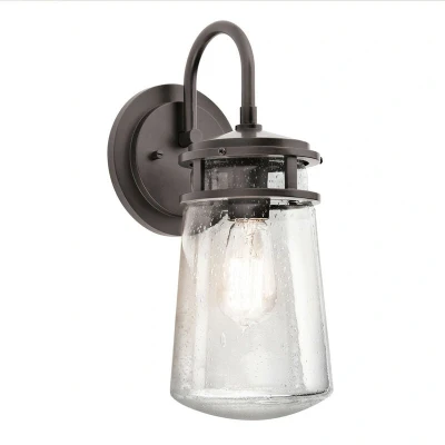 Image of Lyndon 1 Light Outdoor Medium Wall Lantern Architectural Bronze IP44, E27