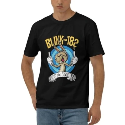 Image of Blink 182 FU Since 92 Mens T Shirt Casual Cotton Unisex Black Tees Tops XL
