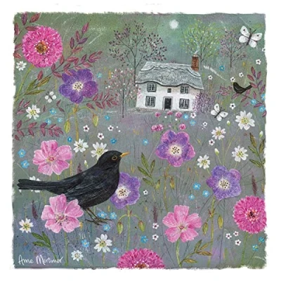 Image of Country Lanes Card Blackbird Thatch