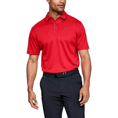 Image of Under Armour Men Tech Polo Red/ Graphite/ Graphite (600), 3XL