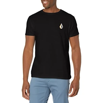 Image of Volcom Men&#039;s Blaquedout Short Sleeve Tee T Shirt, Black, S