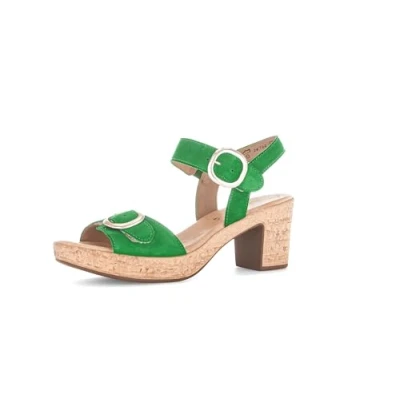 Image of Gabor Platform sandals, Women&#039;s, Size: 4.5, Verde Suede
