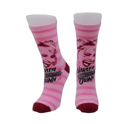 Image of Budget Gifts HarleyQuinn Ladies Woman&#039;s Socks Size 4 8