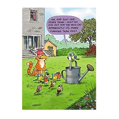 Image of Humorous Greeting Card (PH6261) Birthday New Cat From The Animal Function Range.