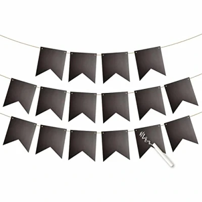 Image of Amscan 9914192 Chalk Board Pennant Banner