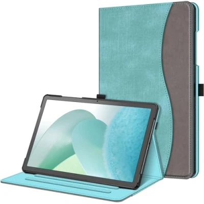 Image of FINTIE Case for Samsung Galaxy Tab A9 Plus / A9+ 11 Inch 2023 Model (SM X210/ X216/ X218), Multi Angle Viewing Smart Stand Cover with Pocket Auto Wake/Sleep, Turquoise