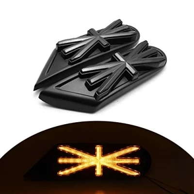 Image of YaaGoo Dynamic Blinking Side Indicator Scuttle LED Light For Mini R55 R56 R57 R58 R59, Union Jack, Amble, Sequential Flowing
