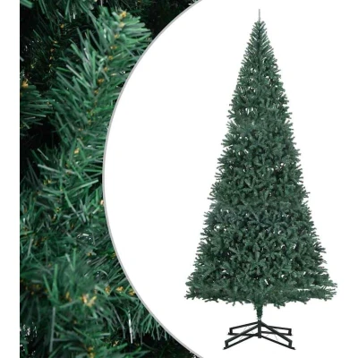 Image of vidaXL Artificial Christmas Tree with Stand Green 500 cm PVC