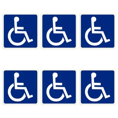 Image of GLADFRESIT Disabled Car Stickers, Disability Body Sticker Self Adhesive Waterproof Barrier for Vans Wheelchair Window
