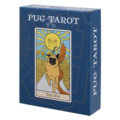 Image of Thames &amp; Kosmos Pug Tarot, Tarot Cards with Funny Dog Illustrations, Easy to Use Deck, Family Games for Adults and Kids, Age 12+