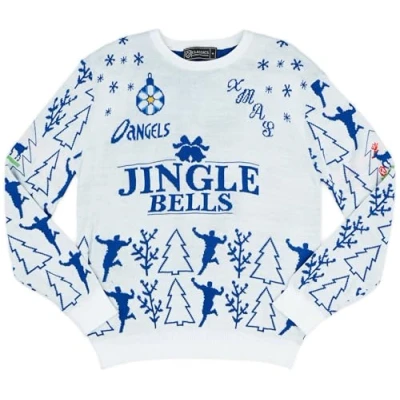 Image of Classic Football Shirts #21 Jingle Bells Christmas Jumper (UK, Alpha, L, Regular, White)