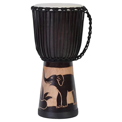 Image of 30cm Professional Djembe Drum Kids Bongo Elephant Good Sound Fair Trade