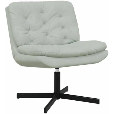 Image of Swivel Relaxing Chair Light grey 63 x 75 76 cm Velvet Vidaxl