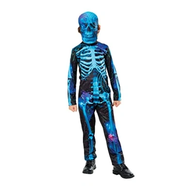 Image of Bristol Novelty 3016127 8000 Boys Skeleton Kids Fancy Dress, Multicolour, 7 8 Years