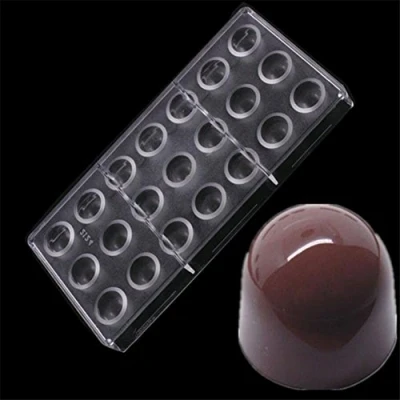 Image of ECOSWAY 21 Holes Clear PC Square Shape Mold for DIY Candy Fondant Baking Chocolate Tools