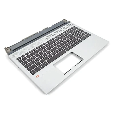 Image of Dell G15 5520/5521/5525 Palmrest &amp; GREEK Backlit Keyboard 09YDP0 + 0WWTW2 (J0TMX) Phantom Grey (Renewed)