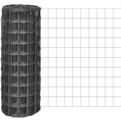 Image of vidaXL Euro Fence Steel 10x1 m Grey