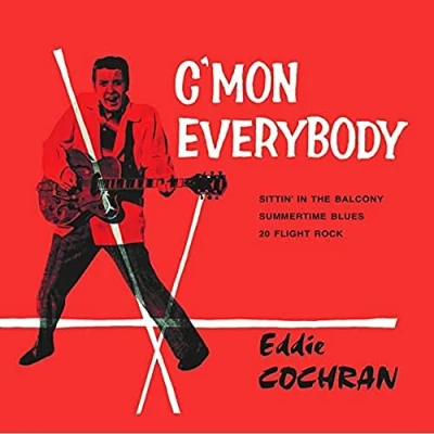 Image of Eddie Cochran C&#039;mon Everybody Orange vinyl 2022 UK 10&quot; IKON05