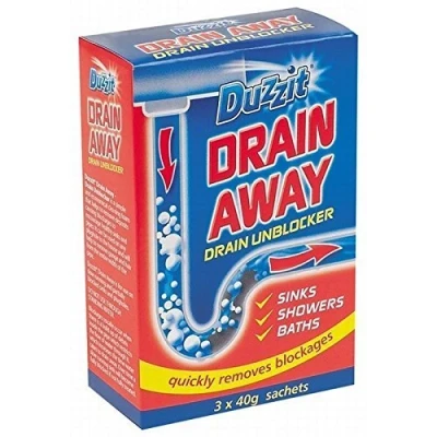 Image of Duzzit Drain Away 3 x 40g Sachets by cleaning