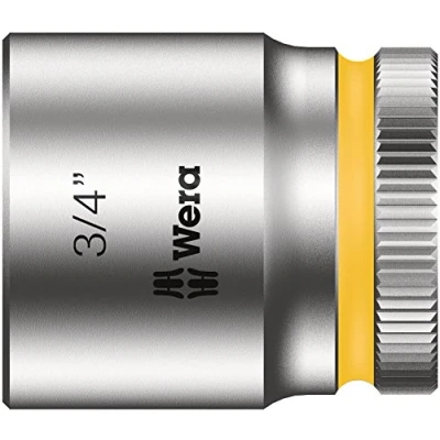 Image of Wera 05003578001 3/4 Inch 8790 HMB Zyklop Socket with Hexagon Drive Silver