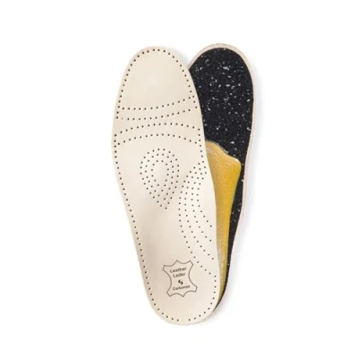 Image of Kaps Finest cowhide leather insoles with metatarsal and longitudinal arch support, Relax Limited , 43 EUR 9 UK Men, Beige