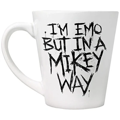 Image of Grindstore I&#039;m Emo But In A Mikey Way Latte Mug for Tea or Coffee White