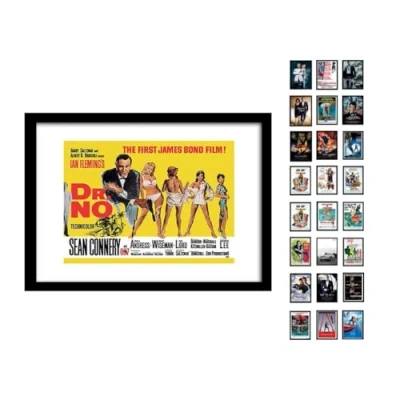 Image of James Bond Doctor No Yellow A3 Framed Print
