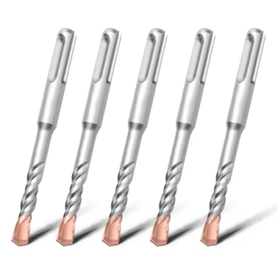 Image of HSAWBIT 5 PACK OF 5mm x 160mm LONG SDS MASONRY DRILL BIT, TUNGSTEN CARBIDE TIP PLUS SHANK, FOR WALL STONE CONCRETE BRICK