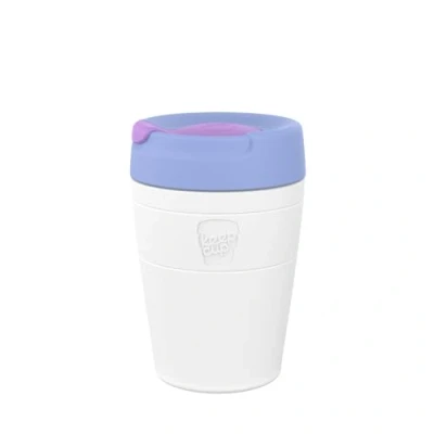 Image of KeepCup Traveller, Reusable Travel Mug Vacuum Insulated Stainless Steel Cup with Leakproof Sipper Lid 12oz/340ml Twilight