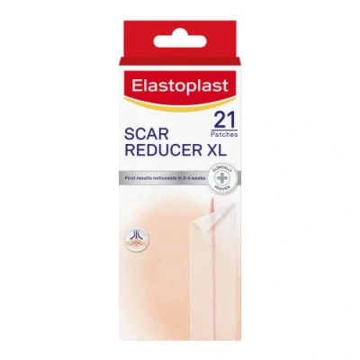 Image of Elastoplast XL Scar Reducer Plasters (21 Pieces), Cover Up Treatment, Strong Adhesion Sheets to Reduce Visibility of Scars, Plaster, Water Resistant Plasters, Clear