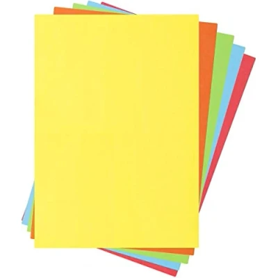 Image of Indigo® A4 80gsm Coloured Paper Origami Assorted Multi Colour for Art &amp; Craft Sheets (Assorted Bright Range 100 Sheet)