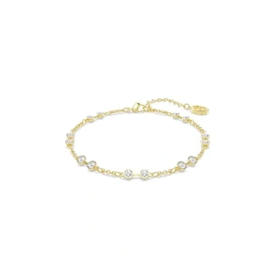 Image of Swarovski Swa Remix Strand, White, Gold shiny