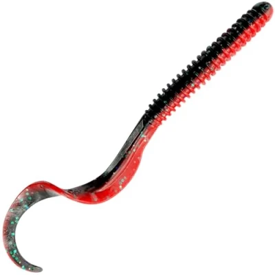 Image of Savage Gear Rib Worm 9cm 3G Red N Black 10pcs (74008)