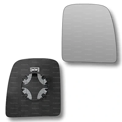 Image of Less4spares Replacement Wing Mirror Glass Right Compatible with Citroen Dispatch 2007 2016 CLIP ON Driver Off side Heated Convex