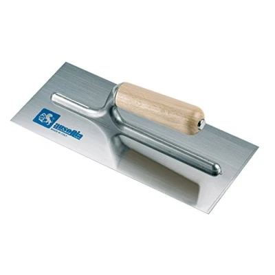 Image of AUSONIA 42346 PLASTERING Trowel 28X10 with Stainless Steel Blade, Selected Wooden Handle and Aluminium League FORKSELE